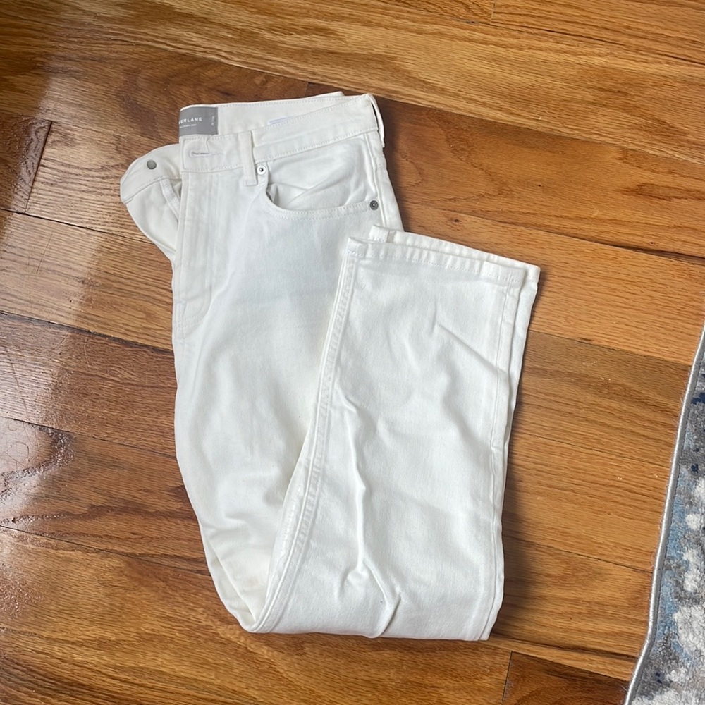 Everlane Cheeky Jean 29 Crop White/Cream Denim